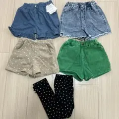 女の子　100センチ　半ズボン　ショートパンツ　 まとめ売り　5点