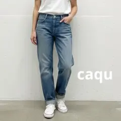 caqu サキュウ ヴィンテージ加工 ストレート デニムパンツ