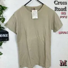 【Cross Roads】新品タグ付き 半袖トップス オリーブ 日本製 綿100