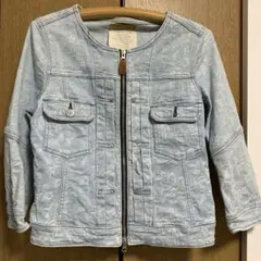 【Used★RNA】フラワープリント デニムジャケット M