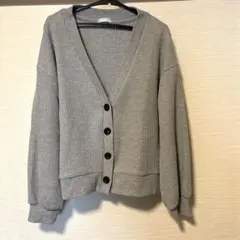 長袖カーディガン・グレー