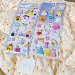 マシュマロステッカー　オバケーヌ　2枚セット　立体シール　ボンボンドロップシール