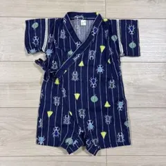 ベビー甚平　カブトムシ　クワガタ　スイカ　サイズ80