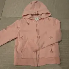 H&M ユニコーン刺繍 フルジップフーディ 110cm