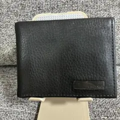 Calvin Klein 黒 レザー 二つ折り財布
