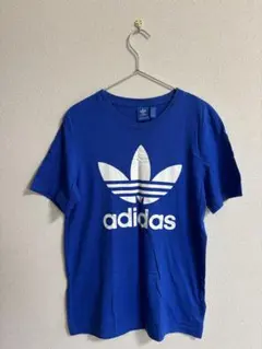 美品 ユニセックス アディダスオリジナルス 半袖Tシャツ ブルー Lサイズのサムネイル