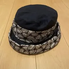 日本製帽子ブランド【並木伸好デザインルーム】春夏リネン＆コットン花柄刺繍ハットのサムネイル