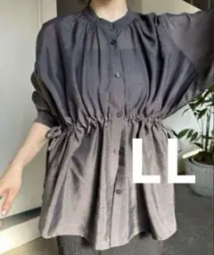 しまむら　ぷーさんコラボ　ブラウス シアーギャザーブラウス LL
