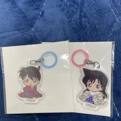 名探偵コナン　ガシャポン　めじるしアクセサリー　ちぢませ隊　工藤新一　毛利蘭