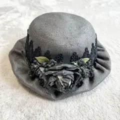 極美品】Yukiko Hasegawa 作家物 ハット 黒 リボン チュール - メルカリ
