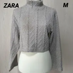 【ZARA】ザラ ハイネック/セーター/ ニット/グレー Mサイズ