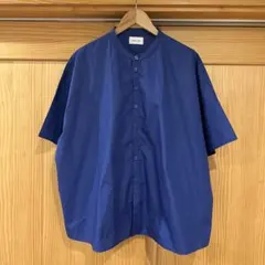 Libra Cue バンドカラーシャツ バンドカラーラウンドヘムシャツ サイズFのサムネイル