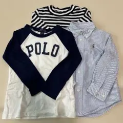 Polo 長袖Tシャツ　ストライプシャツ