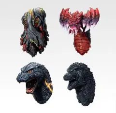 ゴジラ 一番くじ モンスターヘッドマグネット E賞 コンプ 4個 怪獣乱舞 特撮