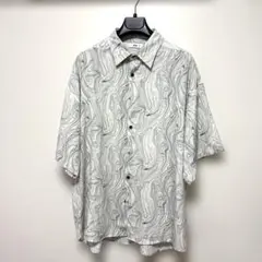 WEGO マーブル模様 半袖シャツ Mオーバーサイズ571番