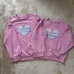 GU 裏起毛スパンコールスウェット　130cm 150cm お揃い