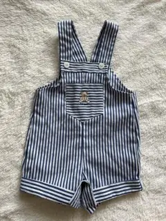ストライプ コットンオーバーオール 70〜（6ヶ月）