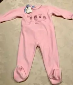ピンク プチバトー ベロア ロンパース カバーオール サイズ75
