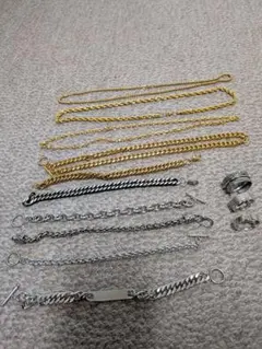 まとめ売り　ネックレスとブレスレットとリングセット 13点