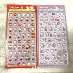 正規品　サンリオボンボンドロップシールミニ　ハローキティレッド、ピンク