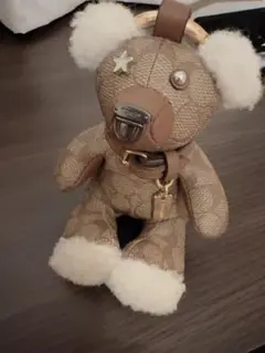 coach ベア バッグ チャーム・シグネチャー キャンバス - メルカリ