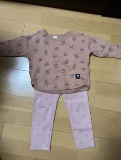 futafuta クマ柄 トップス うさぎ柄レギンスセット 100cm
