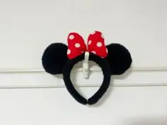 ミニーマウス カチューシャ 赤い水玉リボン