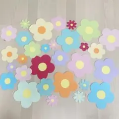 カラフル お花 30枚 壁面