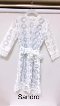 結婚式sandroワンピース ドレス 白のサムネイル