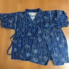 花火模様 甚平 上下セット 120cm