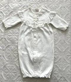 petit main ホワイト フリル付き 2way ロンパース50-70