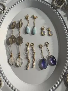 agrete K10金フックタイプ チャーム 5点セット