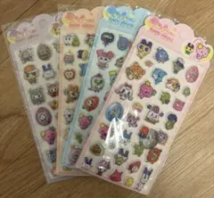 【4枚セット】3D立体ぷくぷくシール たまごっち