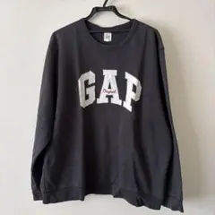 GAP 古着 ロゴスウェット チャコールグレー