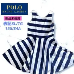 新品未使用　ポロラルフローレン　M ストレッチワンピース　ネイビー　マリン