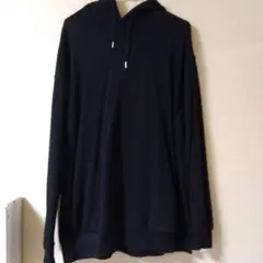 美品大きいサイズ ブラックフード付きパーカー オーバーサイズ