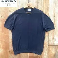 【極美品】JOHN SMEDLEY 半袖 クルーネック ニット カットソー L