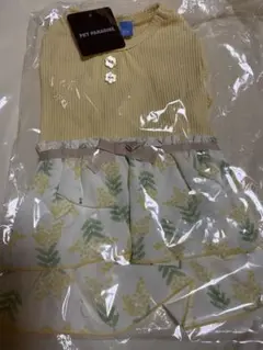 ペットパラダイス　ミモザ柄ワンピース　犬服　SSサイズ