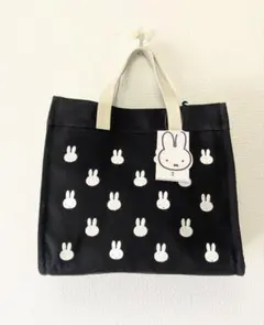 ミッフィー　miffy トートバック　ショルダーバッグ モノグラムブラック