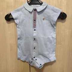 familiar 襟付きロンパース ライトブルー