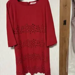 美品　ギャラリービスコンティ　ワンピース　フラワーカット