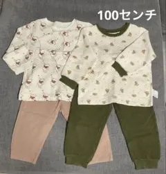 【2枚セット】ユニクロベイビー　パジャマ100センチ　プーさん&クマ