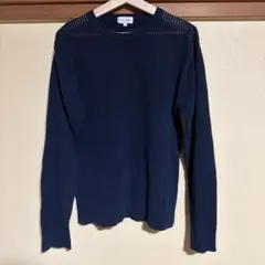 美品 PaulSmith ポールスミス メッシュ ニット セーター M ネイビー