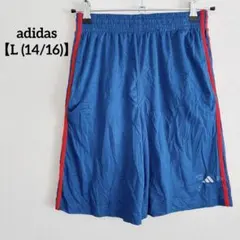 adidas【L(14/16)】ハーフパンツ ポリエステル 三本線 ロゴ