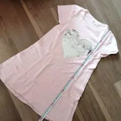 スパンコール　ハート柄　ワンピース