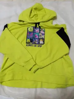 ピンクラテ パーカー 蛍光イエロー