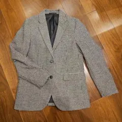 UNIQLO ツイードマニッシュジャケット　グレー　千鳥柄　ちどり