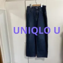 UNIQLO Uダークブルーワイドデニムパンツ