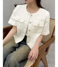 dazzlin ジャケット　ホワイト　未使用　タグ付き　ダズリン　女