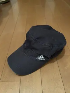 アディダス adidas ワークキャップ　y2k ブラック 刺繍ロゴ